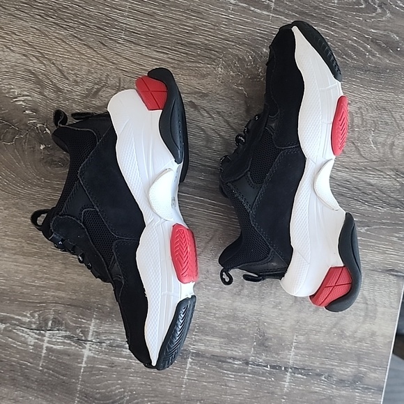 Jeffery Campbell Lo-Fi Chunky Sneakers Black White Red 6.5 - Picture 10 of 12